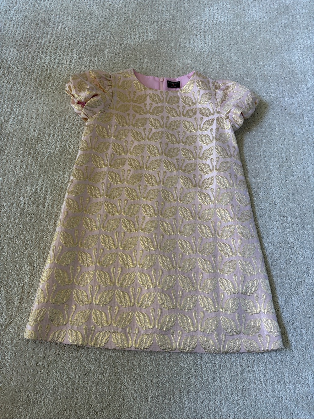Girls' jacquard swan dress. J crew Crewcuts
